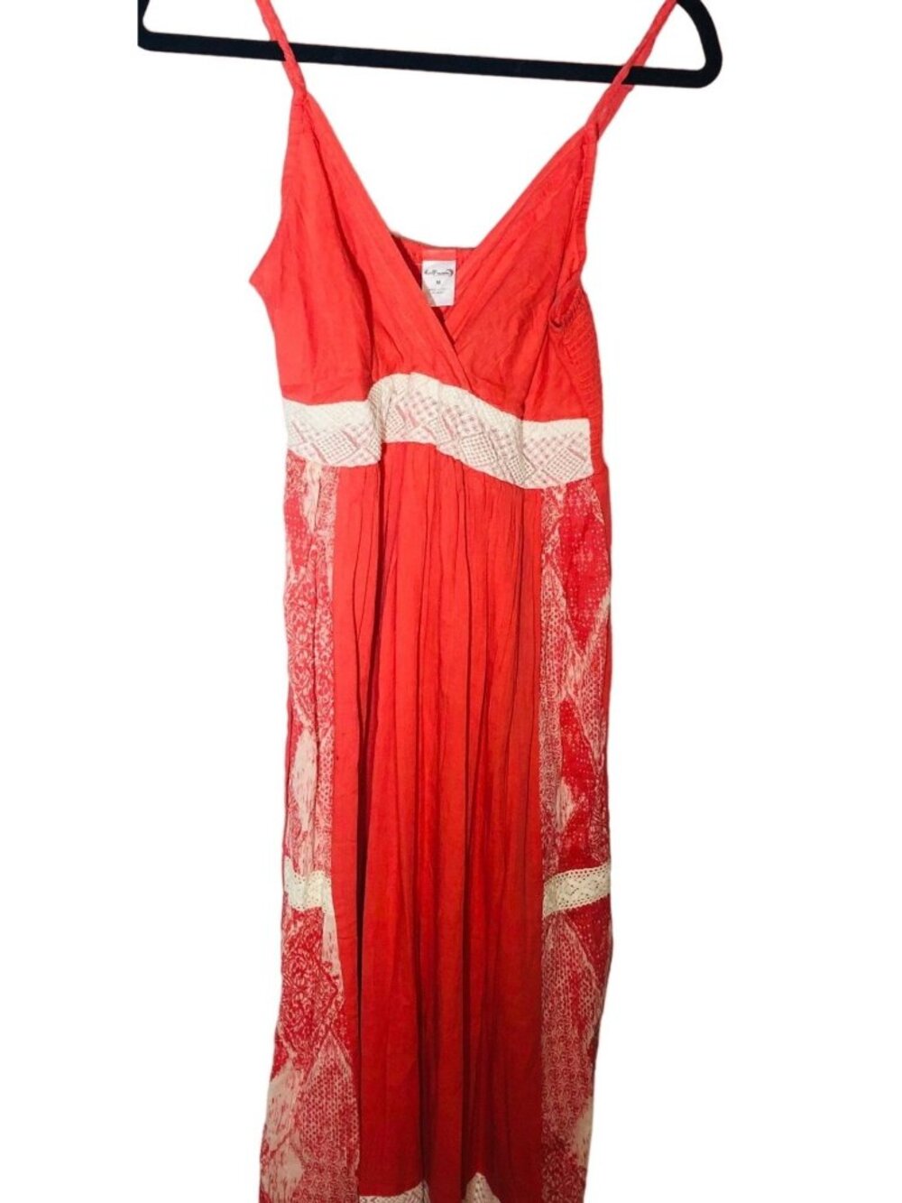 Half Moon Maxi Dress  Pink Knit Graphic Sleeveless Cotton Medium READ